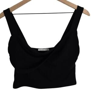Reformation Black Sweetheart Crop Top Size S – Designer Sustainable Tank